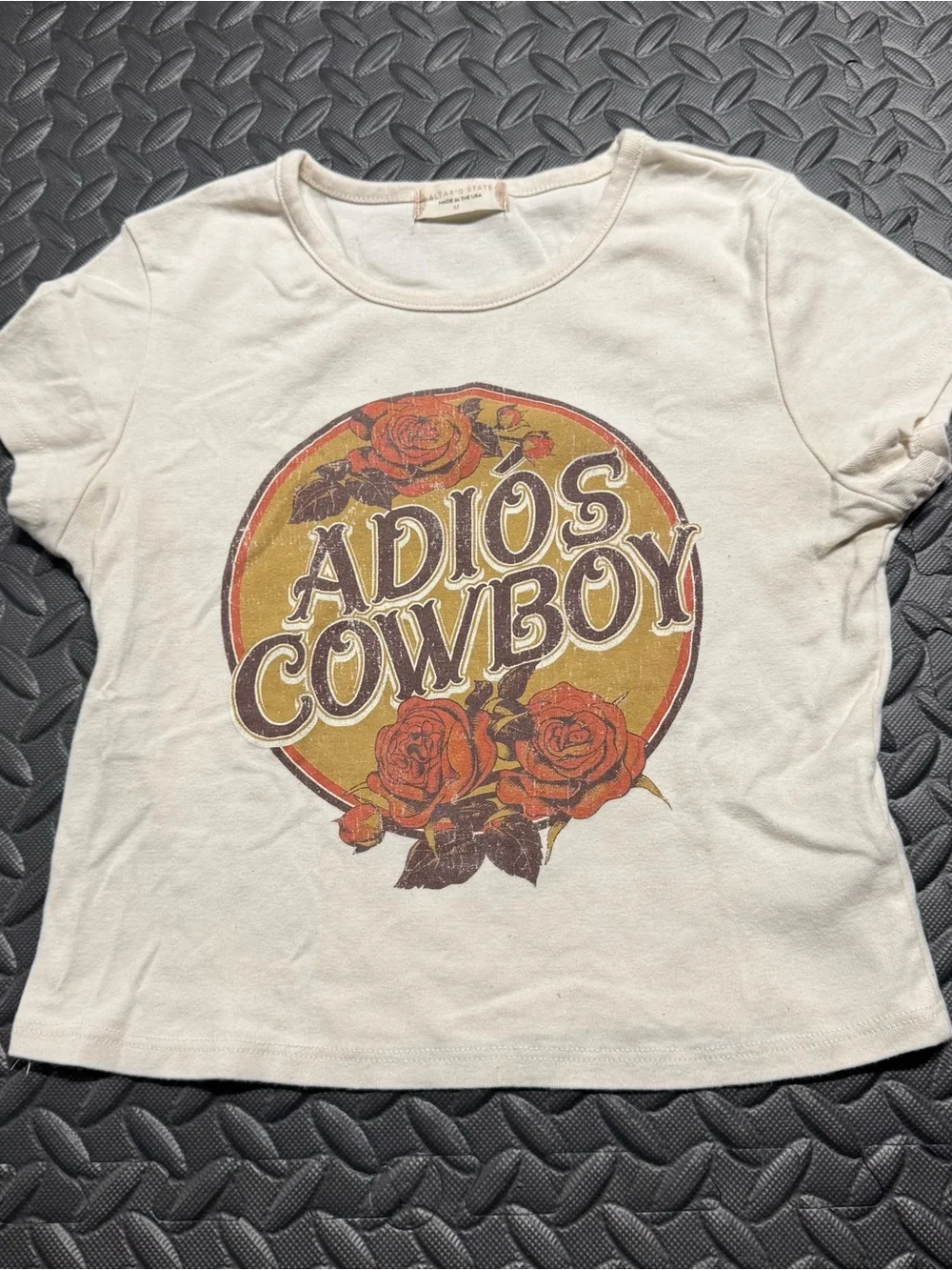 Altar’d State Adios Cowboy Graphic Tee Floral Western Shirt Size M